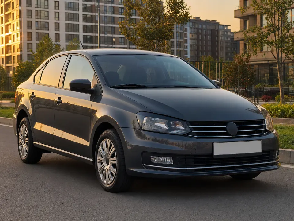 Серый Volkswagen Polo